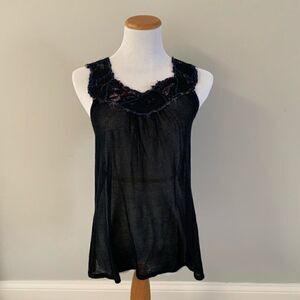 Free People Sheer Jersey Tank Top - M - EUC